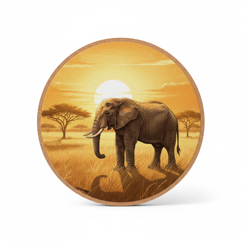Endangered Species Coffee Cup Pad - African Elephant