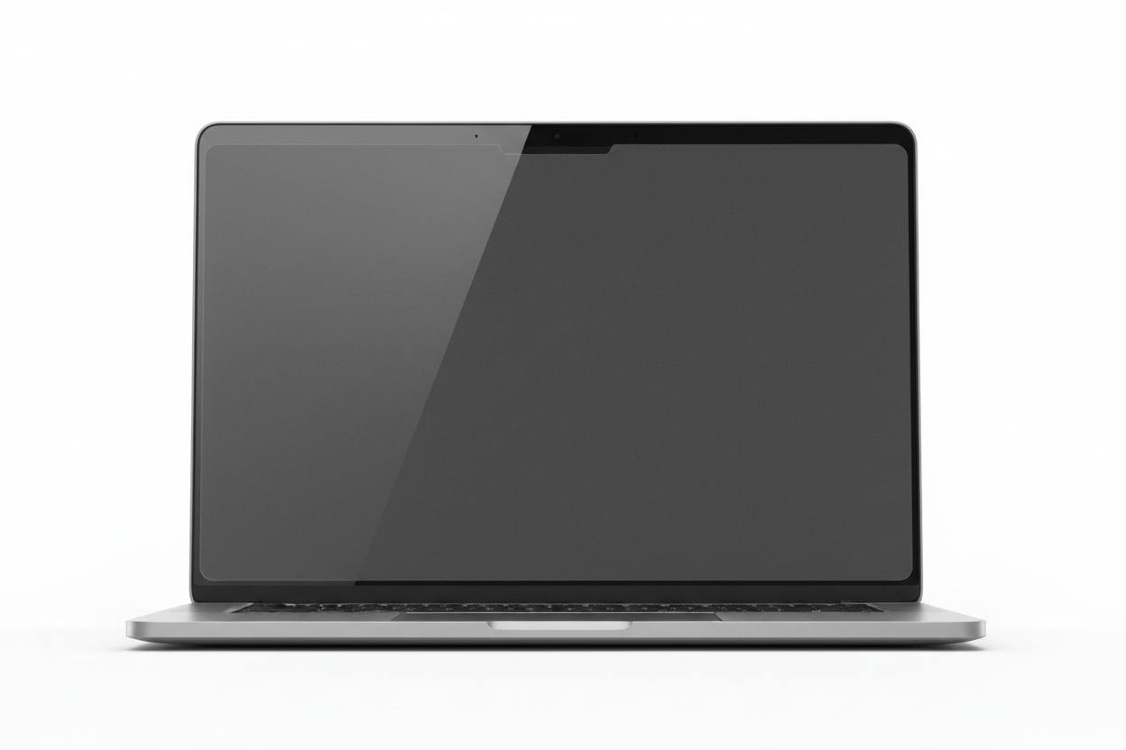Anti-Glare Laptop Screen Protector applied to laptop