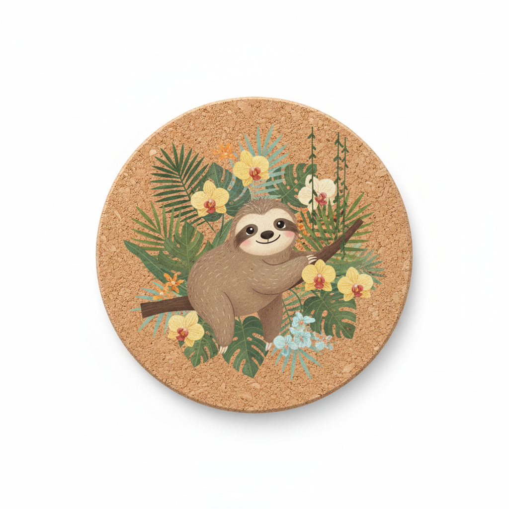 Endangered Species Coffee Cup Pad - Sloth