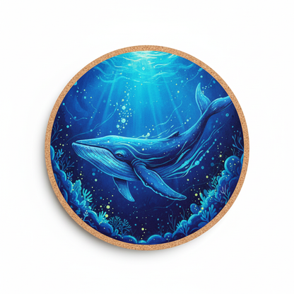Endangered Species Coffee Cup Pad - Blue Whale